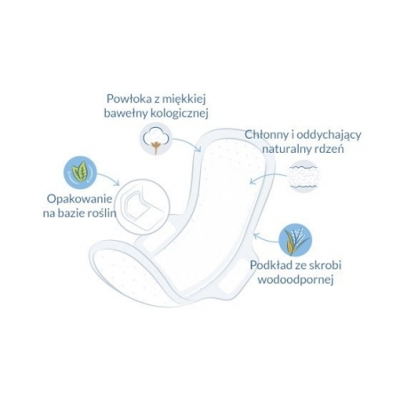 NATRACARE Podpaski higieniczne ze skrzydełkami ULTRA EXTRA LONG 8szt